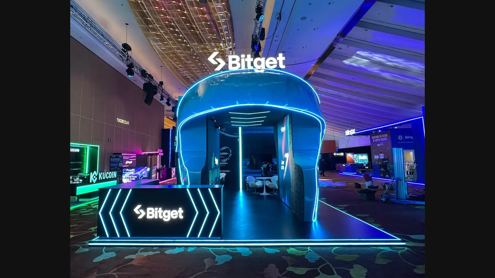 Bitget exhibition booth at TOKEN2049 Singapore