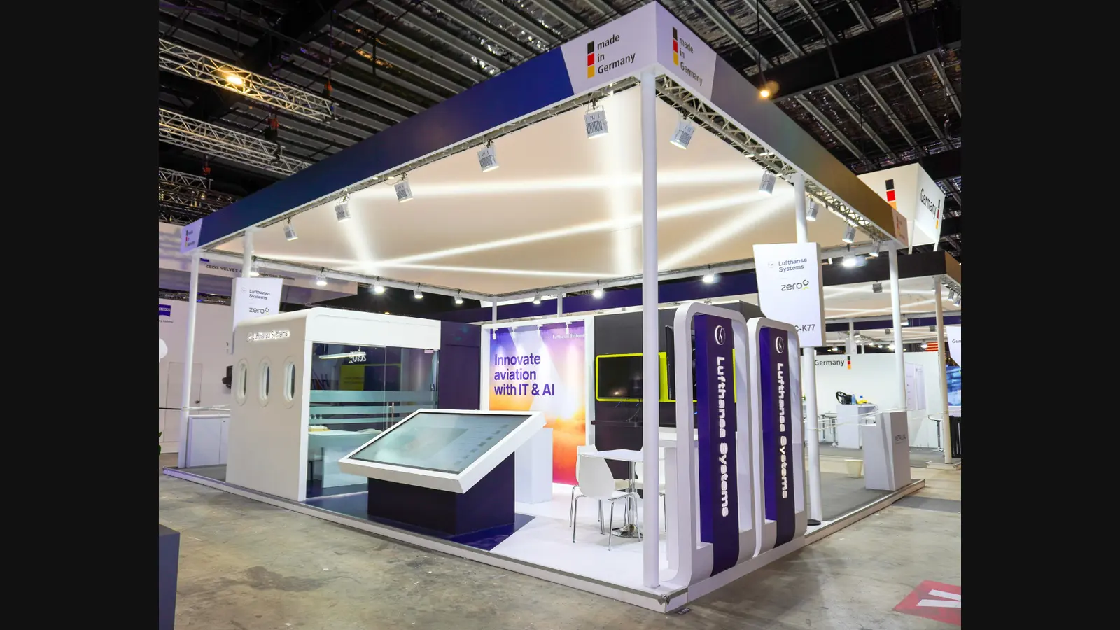 Lufthansa exhibition booth at Singapore Airshow 2026